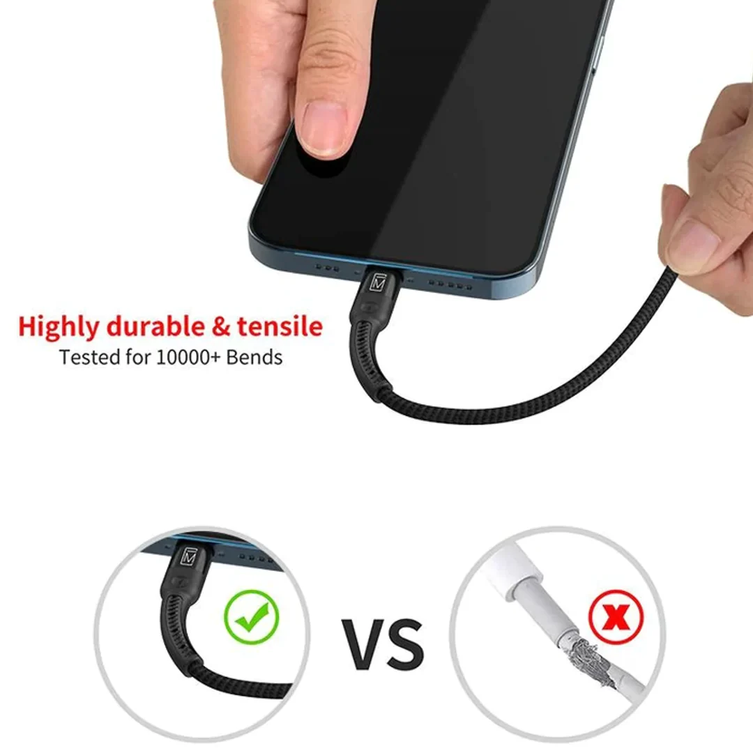 Million Cases - Nylon Braided Quick Charging Lightning Cable - Image 4