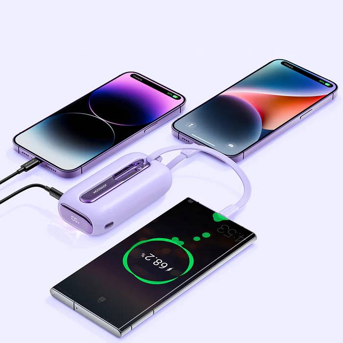Mini Compact 22.5W 10000mAh Power Bank with Dual Cables - Image 3