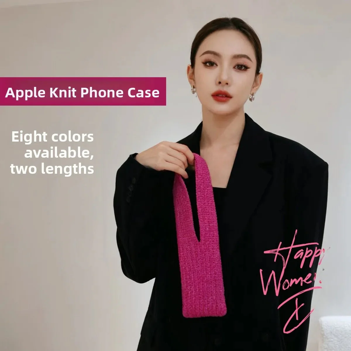 Modern Knitted Shoulder Phone Bag - Image 5