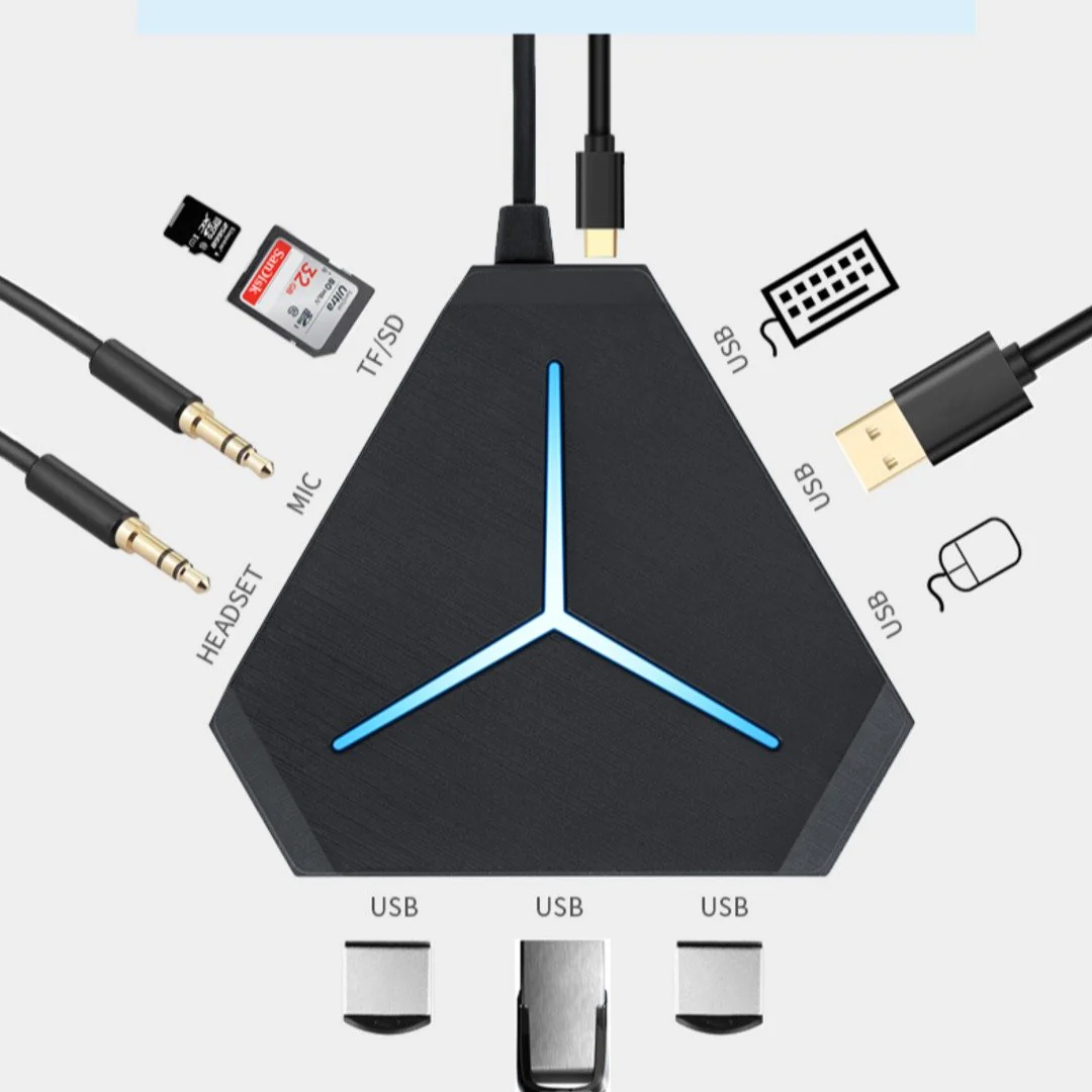 Multi USB 3.0 Hub and Card Reader with Microphone Interface - Image 2