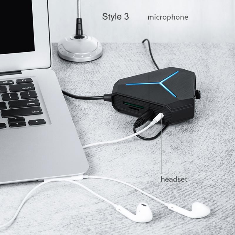 Multi USB 3.0 Hub and Card Reader with Microphone Interface - Image 6