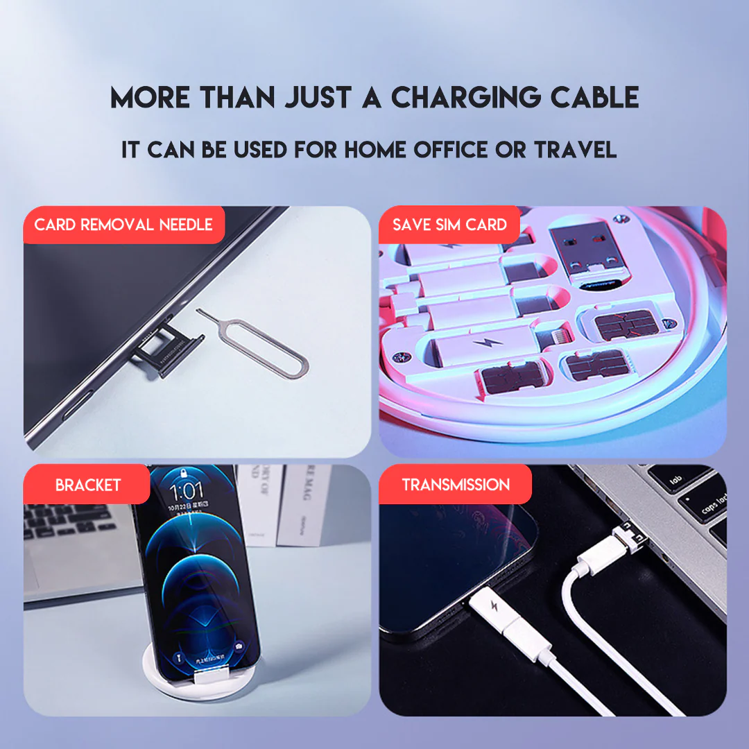Multifunctional Quick Charging 5 in 1 Cable Box - Image 14