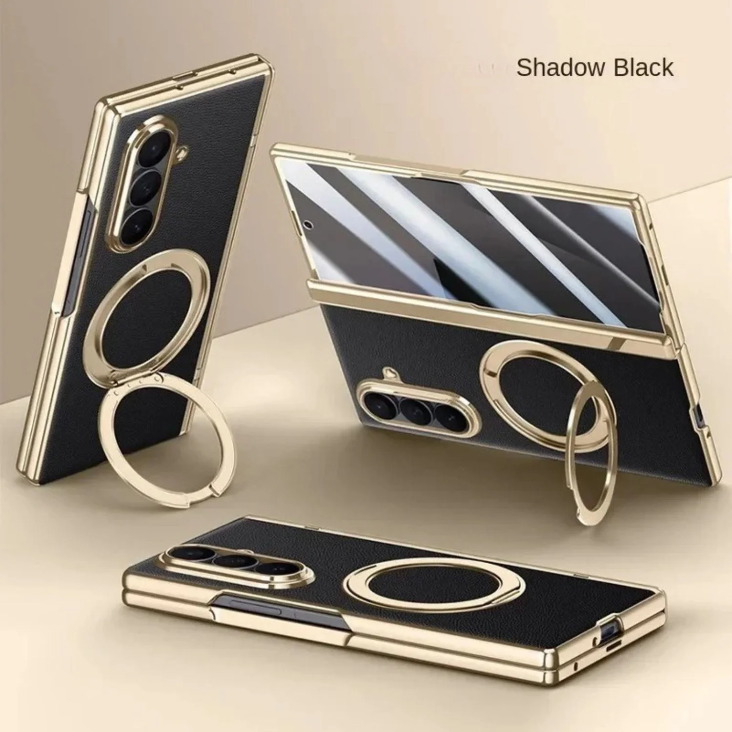Nightshade Gold Leather Shield Case - Image 2