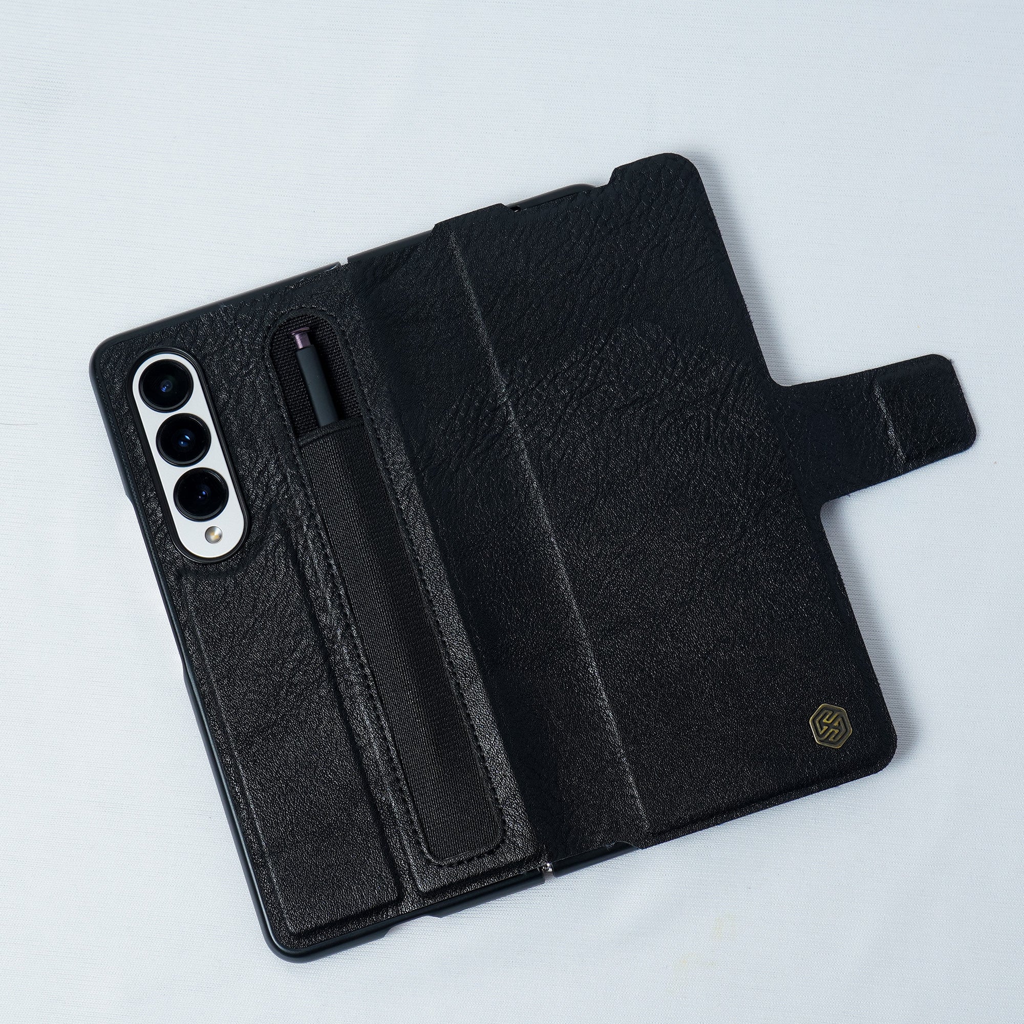 Nillkin ® Galaxy Z Fold4 Luxury Leather Case With Pen Pocket - Image 11