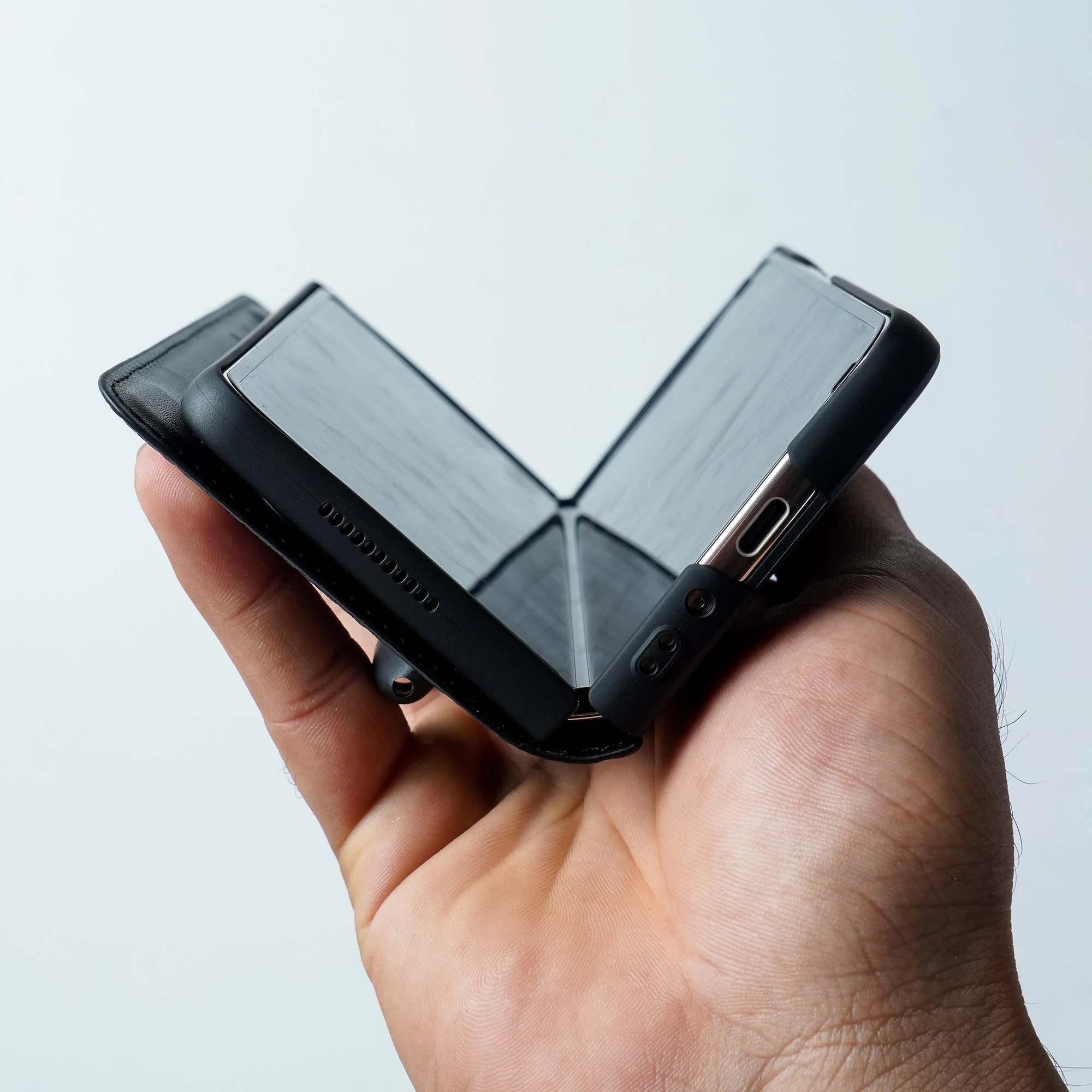 Nillkin ® Galaxy Z Fold4 Rugged Leather Pen Stand Case - Image 3