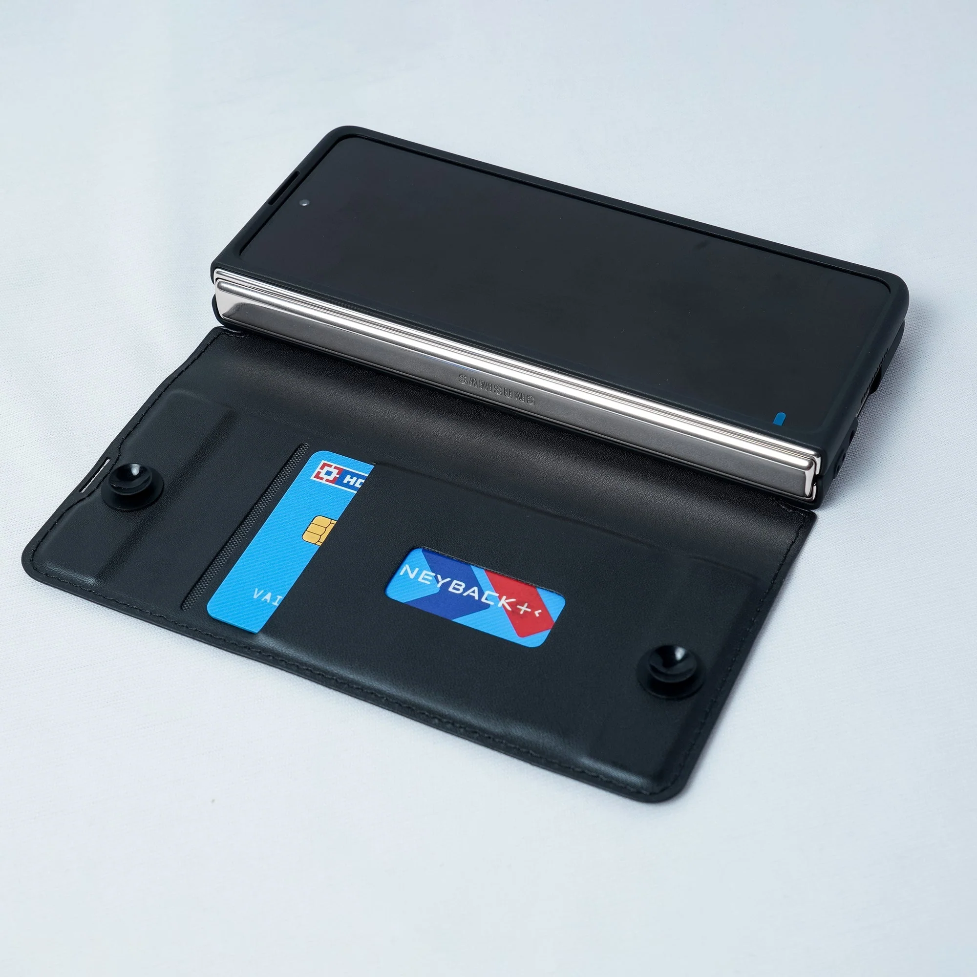 Nillkin ® Galaxy Z Fold4 Rugged Leather Pen Stand Case - Image 4