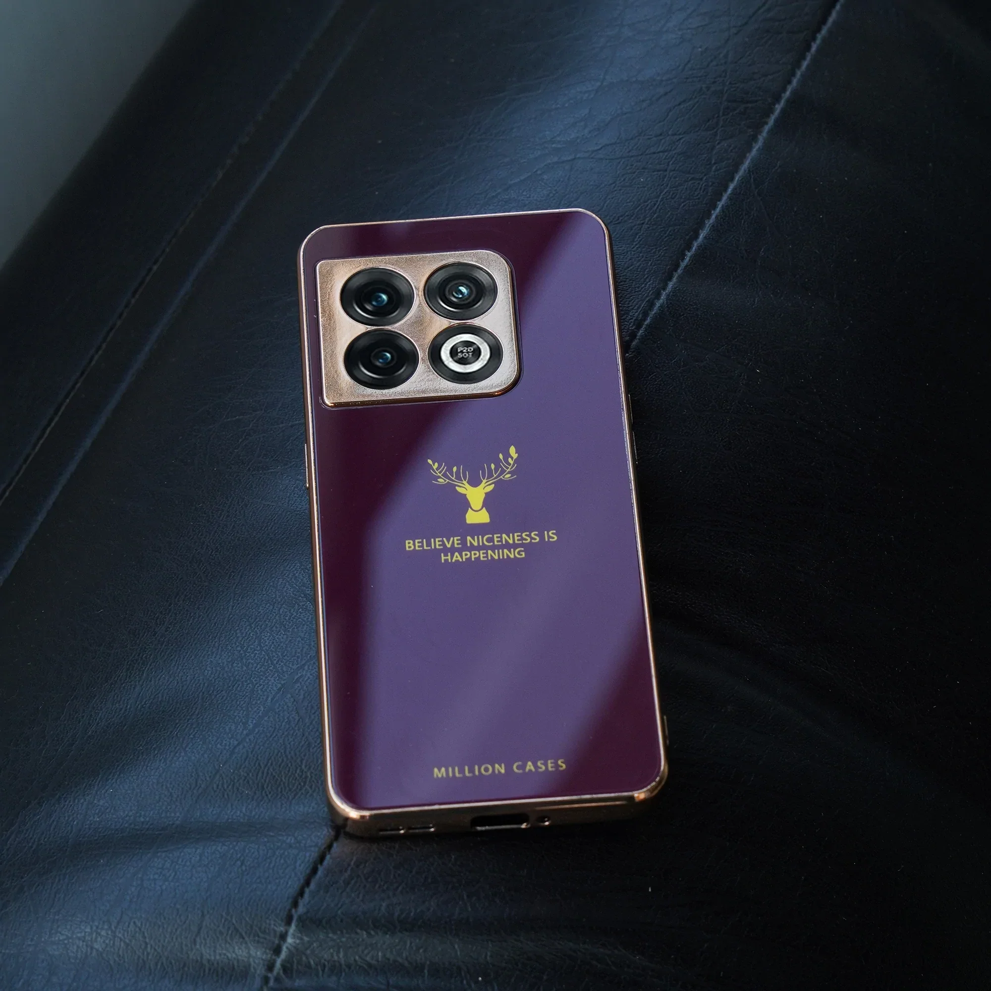 OnePlus 10 Electroplating Reindeer Pattern Glass Case - Image 6