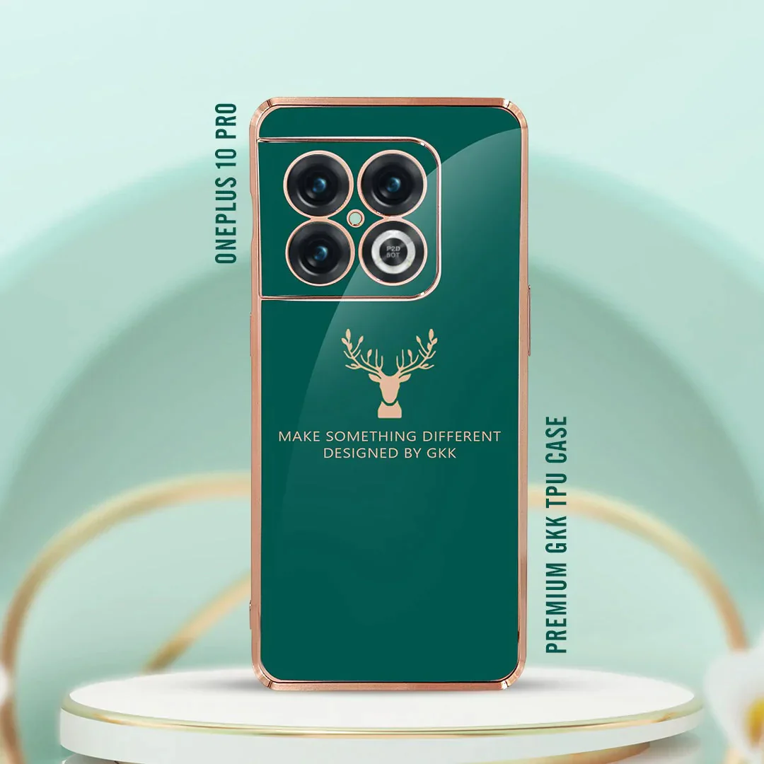 OnePlus 10 Pro(2 in 1 Combo) Electroplating Reindeer Pattern Glass Case + Tempered Glass - Image 8