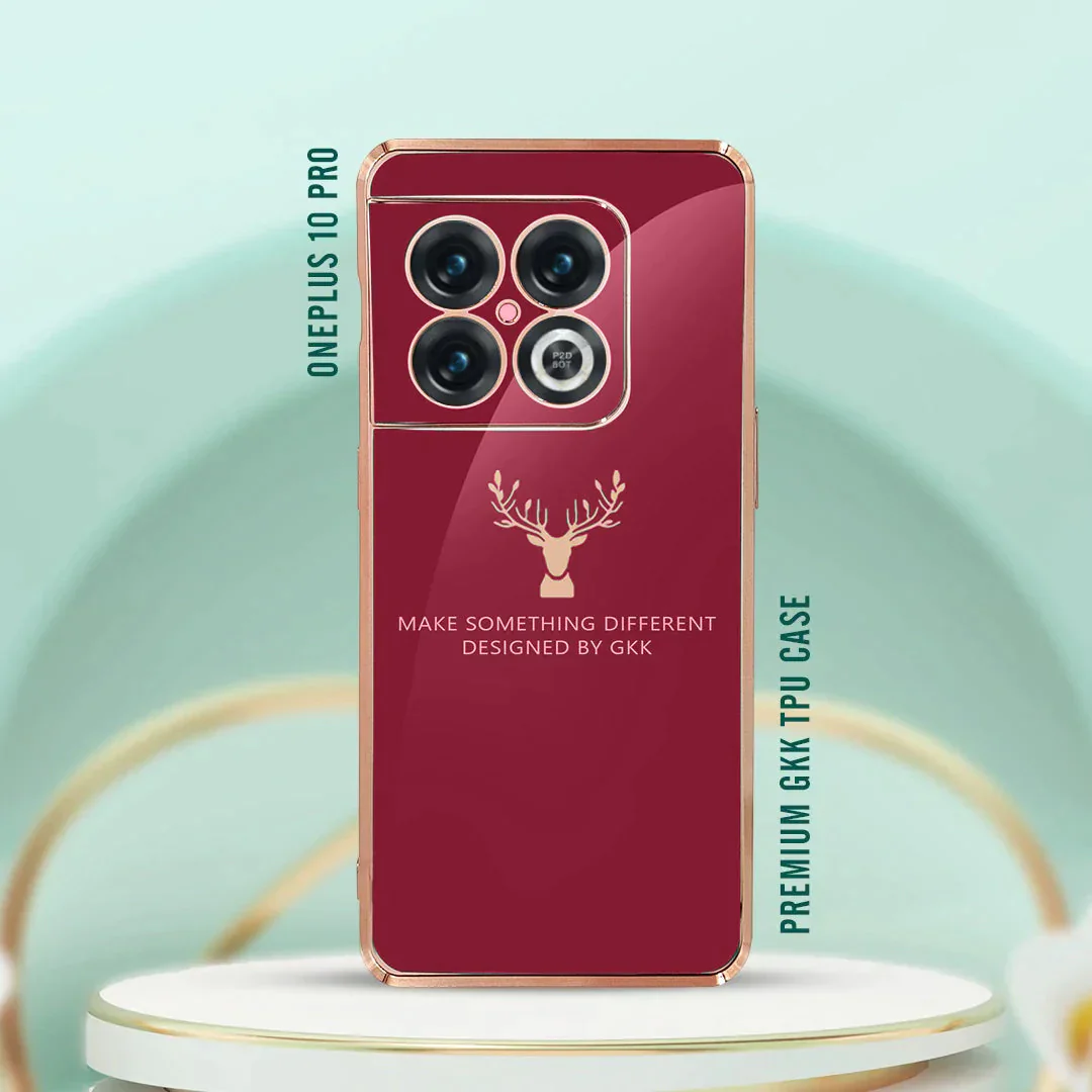OnePlus 10 Pro(2 in 1 Combo) Electroplating Reindeer Pattern Glass Case + Tempered Glass - Image 9