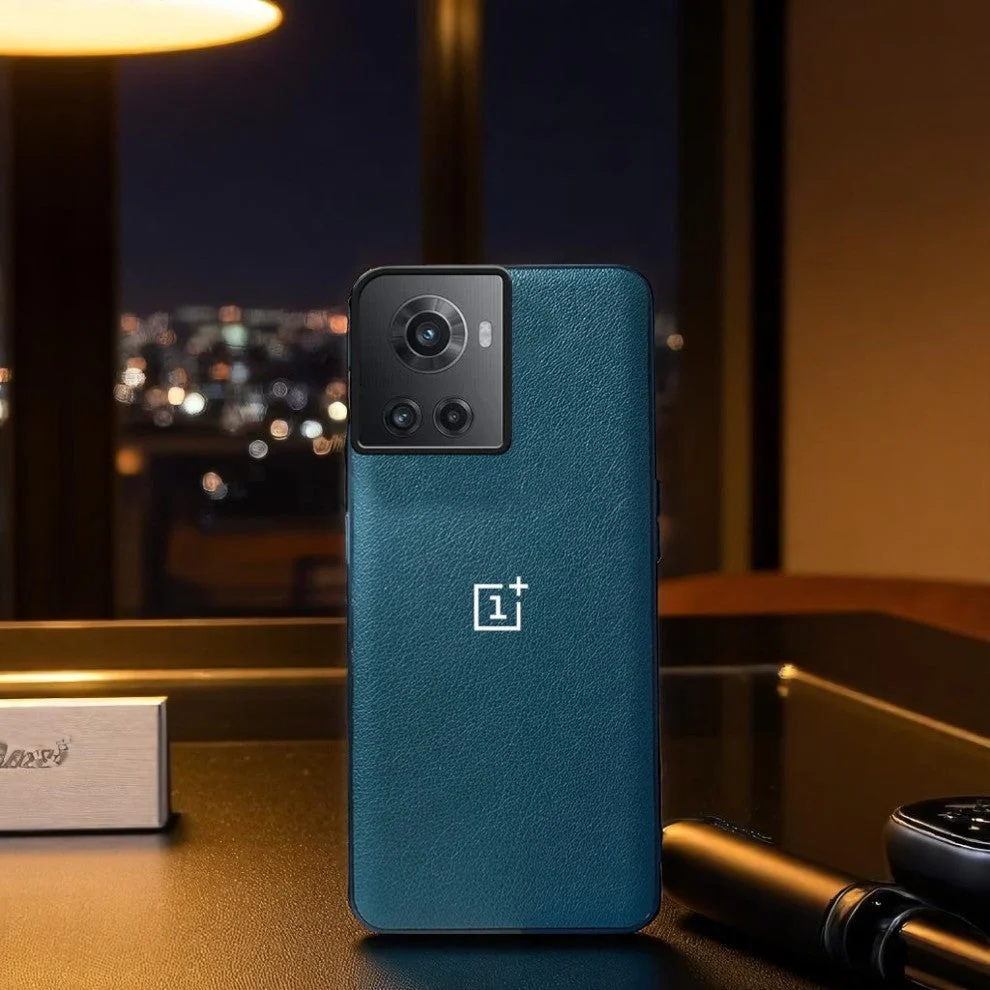 OnePlus 10R Classic Leather Texture Logo Case - Image 3