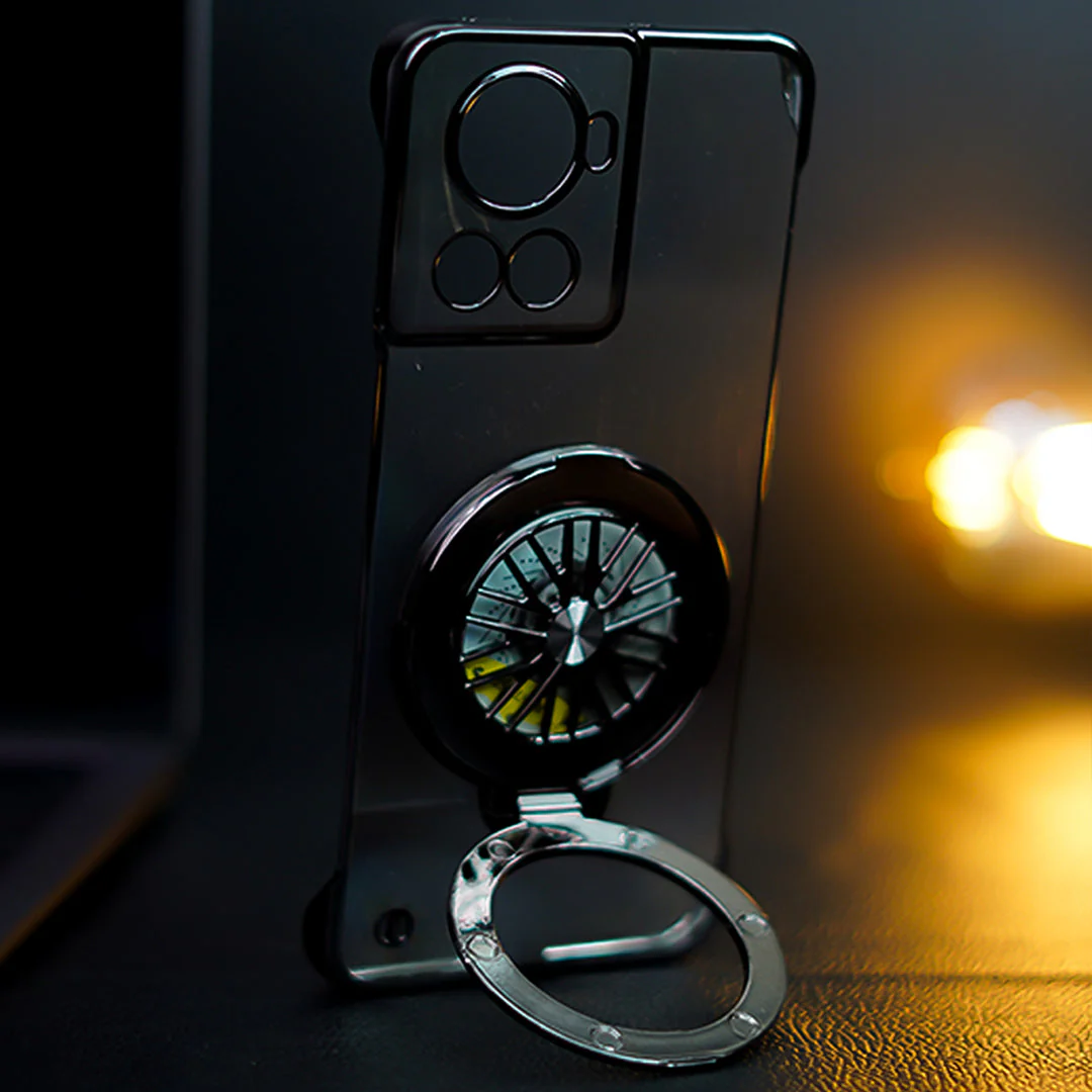OnePlus 10R Crystal Clear Borderless Swivel Stand Case - Image 10