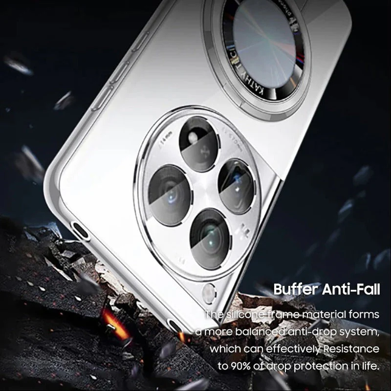 OnePlus 10R Transparent Electroplated Rotating Stand Case - Image 4
