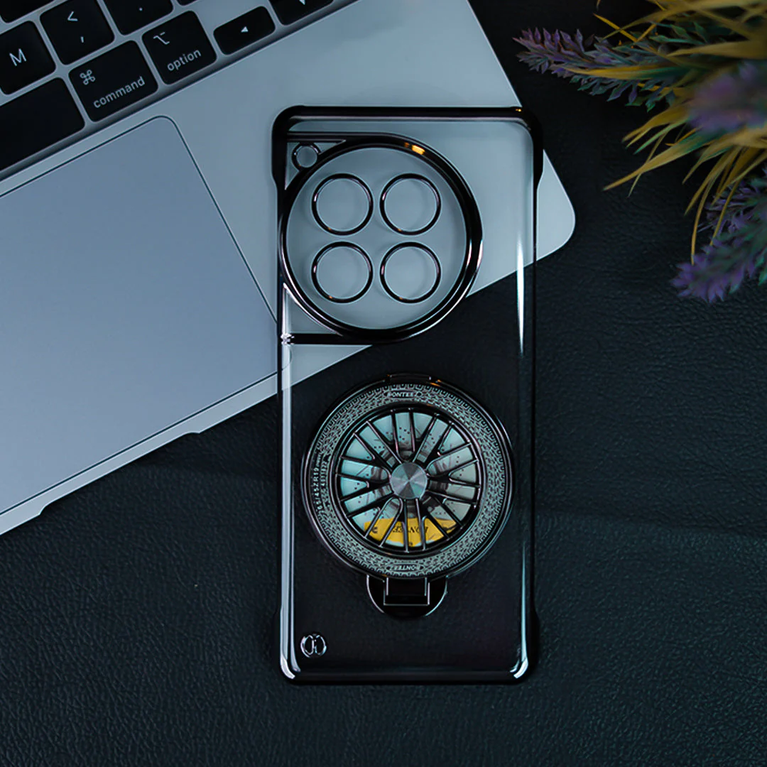 OnePlus 11R Crystal Clear Borderless Swivel Stand Case - Image 4