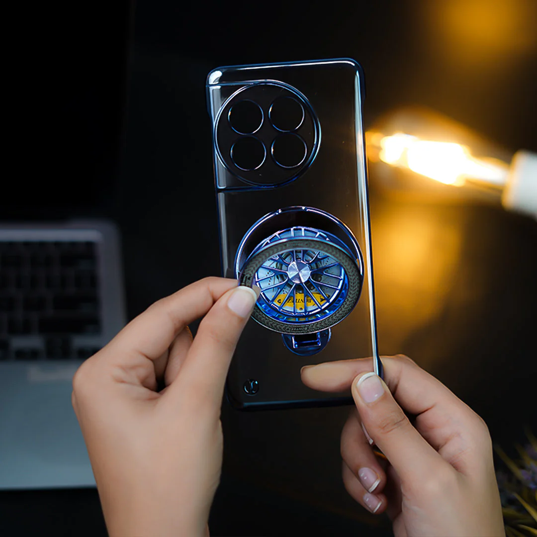 OnePlus 11R Crystal Clear Borderless Swivel Stand Case - Image 9