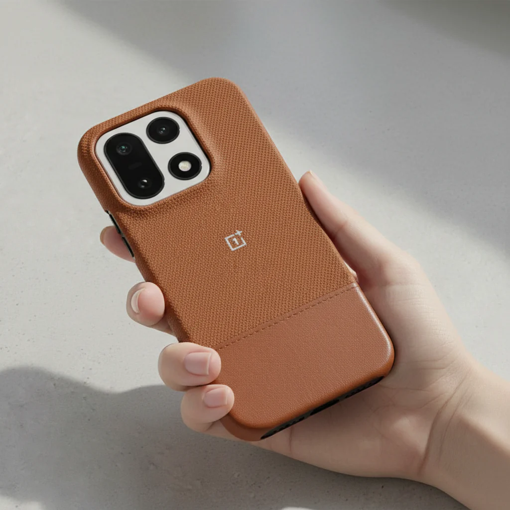 OnePlus 15 Series Retro Business Half Leather Case - Image 4