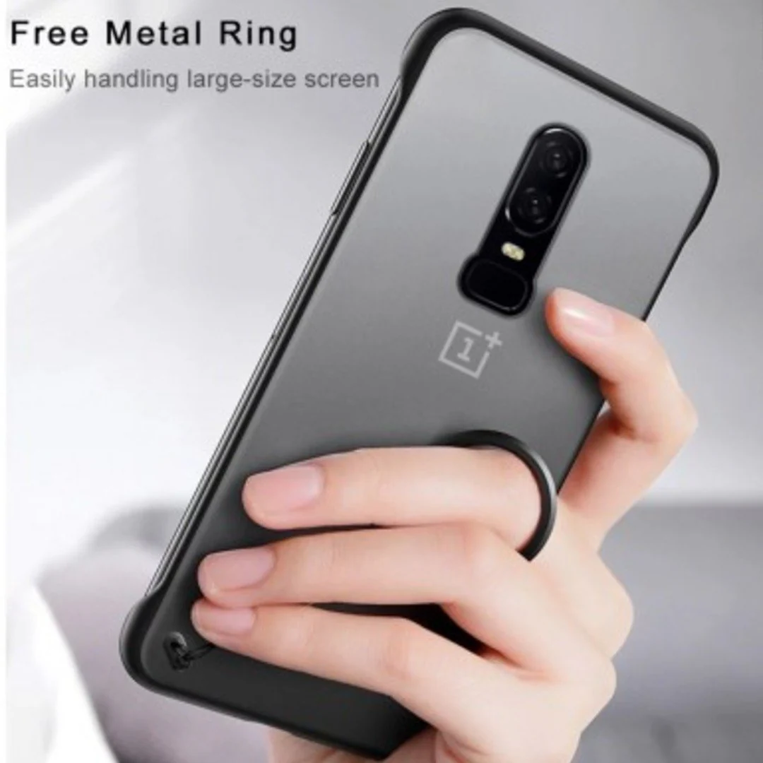 OnePlus 6 (2 in 1 Combo) Frameless Transparent Case + Lens Guard - Image 3