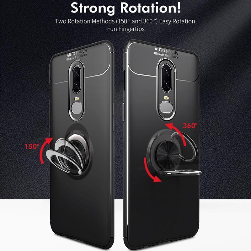 OnePlus 6 Metallic Finger Ring Holder Matte Case - Image 6