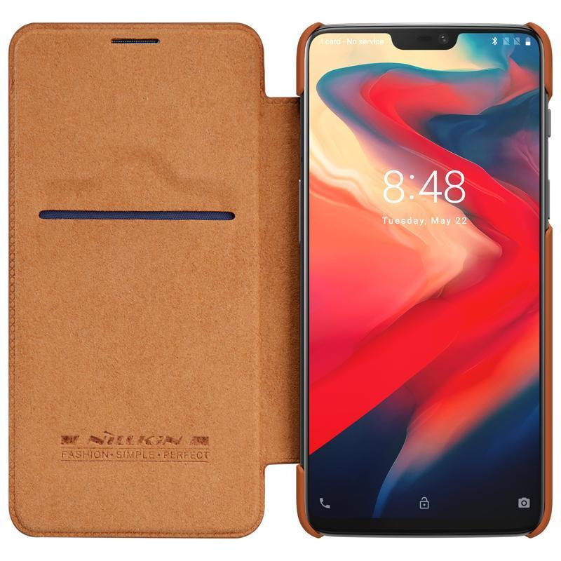 OnePlus 6 Genuine QIN Leather Flip Case - Image 10