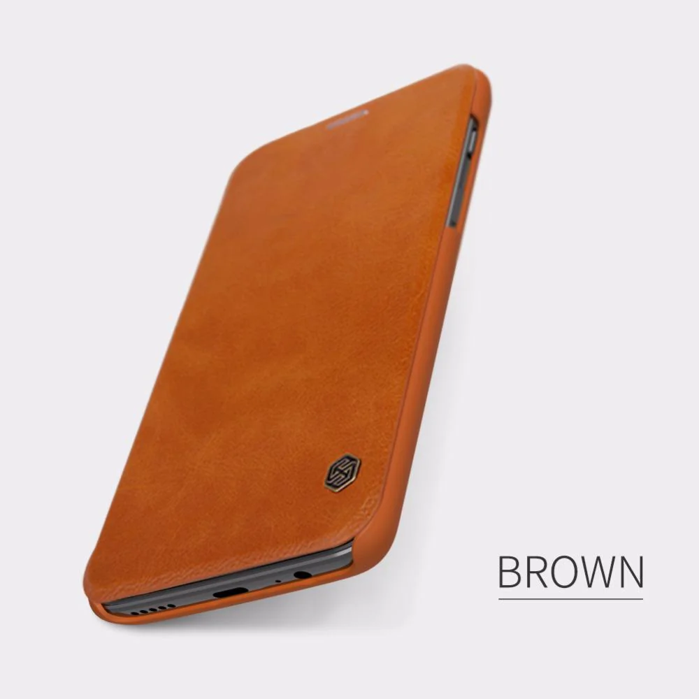 OnePlus 6 Genuine QIN Leather Flip Case - Image 12