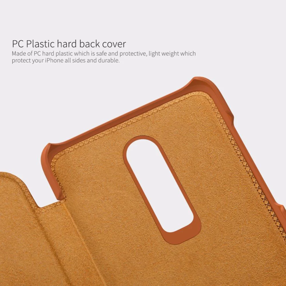 OnePlus 6 Genuine QIN Leather Flip Case - Image 14