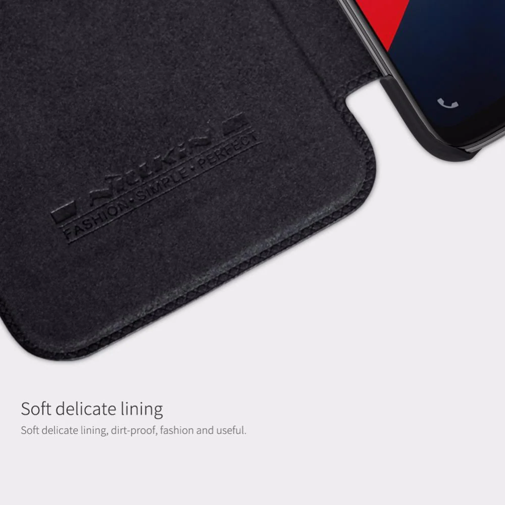 OnePlus 6 Genuine QIN Leather Flip Case - Image 3