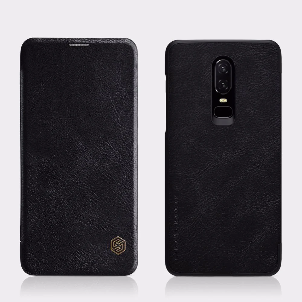 OnePlus 6 Genuine QIN Leather Flip Case - Image 6