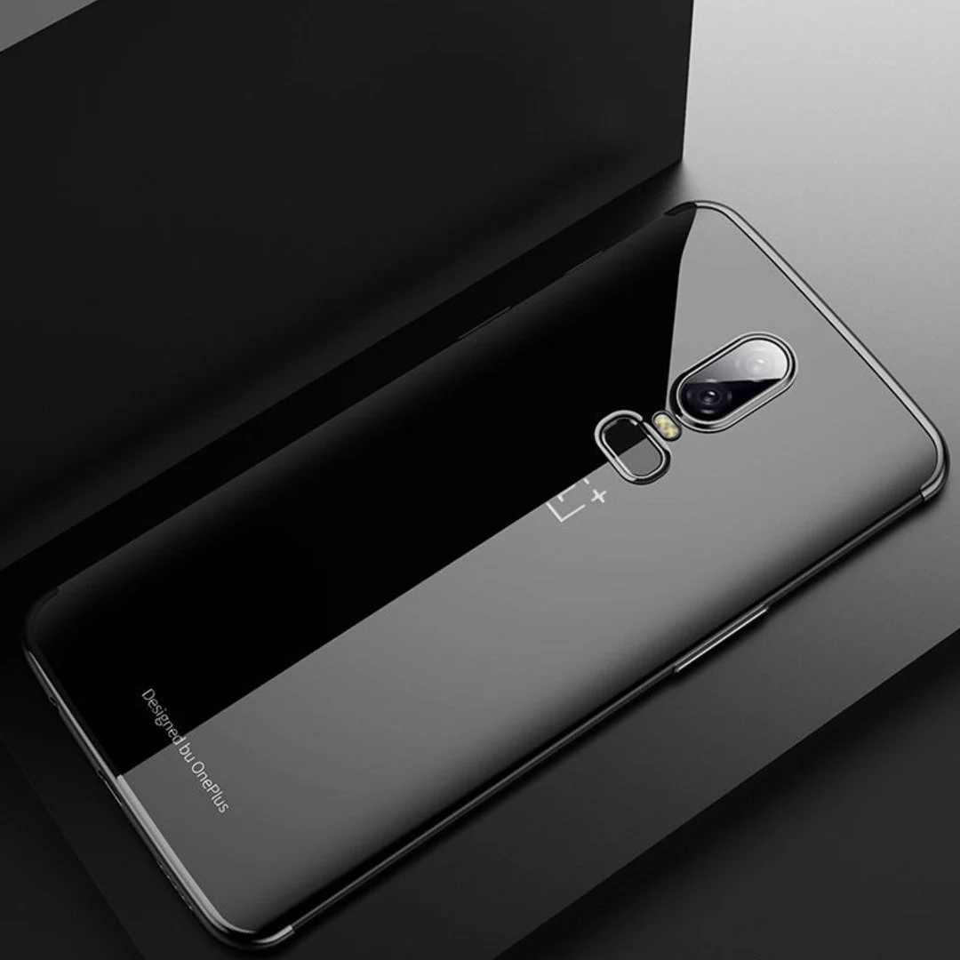 OnePlus 6 Premium Electroplating Silicone Transparent Glitter Case - Image 2