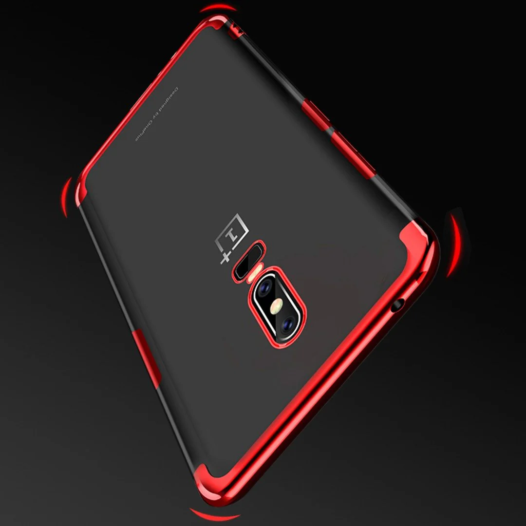 OnePlus 6 Premium Electroplating Silicone Transparent Glitter Case - Image 4
