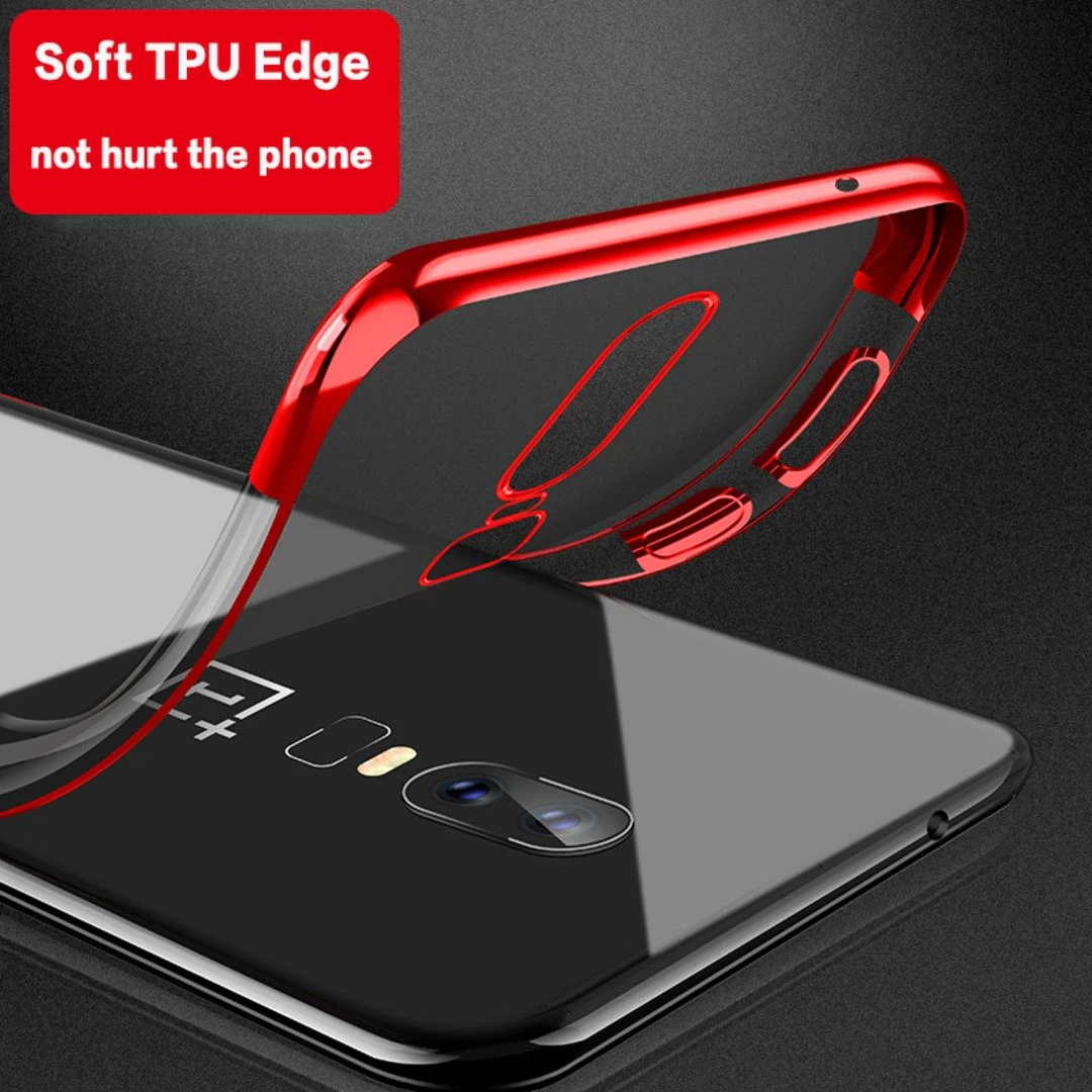 OnePlus 6 Premium Electroplating Silicone Transparent Glitter Case - Image 5