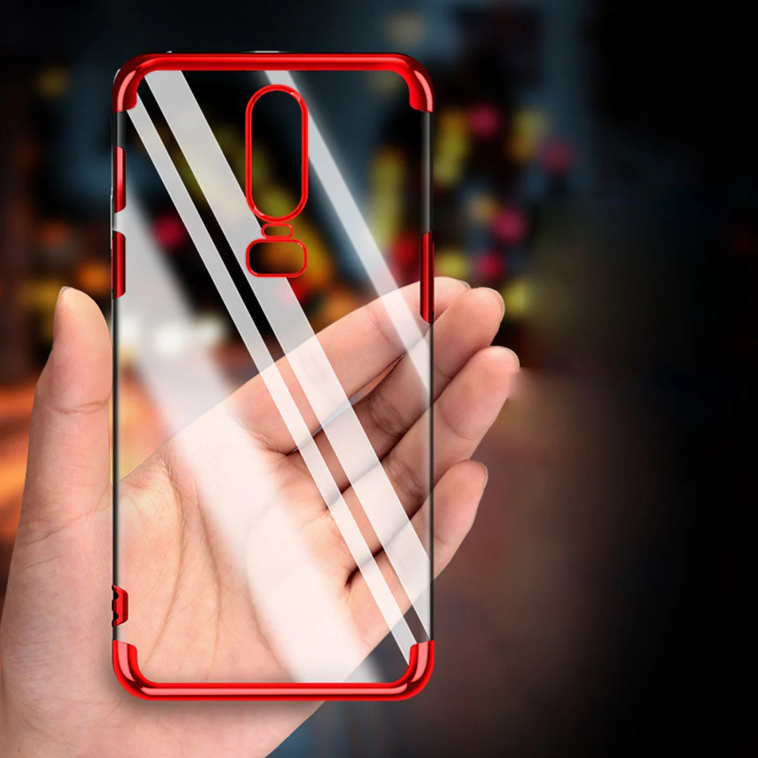 OnePlus 6 Premium Electroplating Silicone Transparent Glitter Case - Image 6