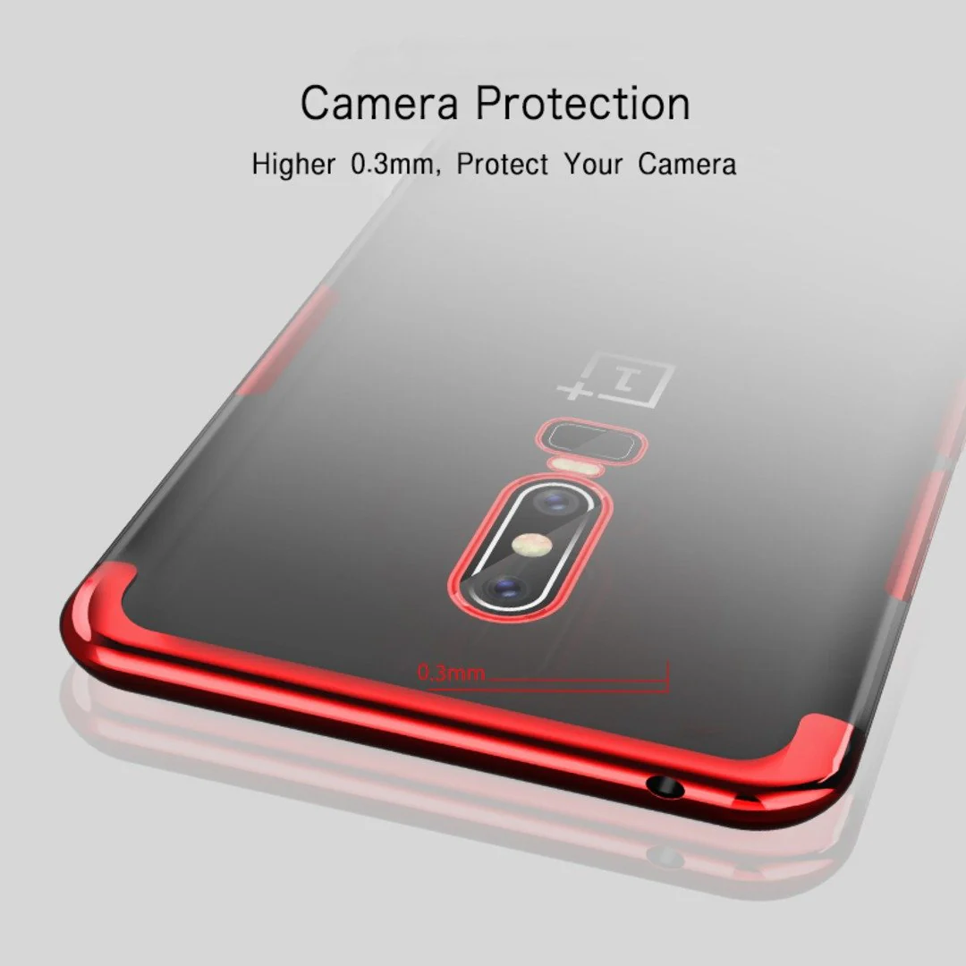 OnePlus 6 Premium Electroplating Silicone Transparent Glitter Case - Image 8