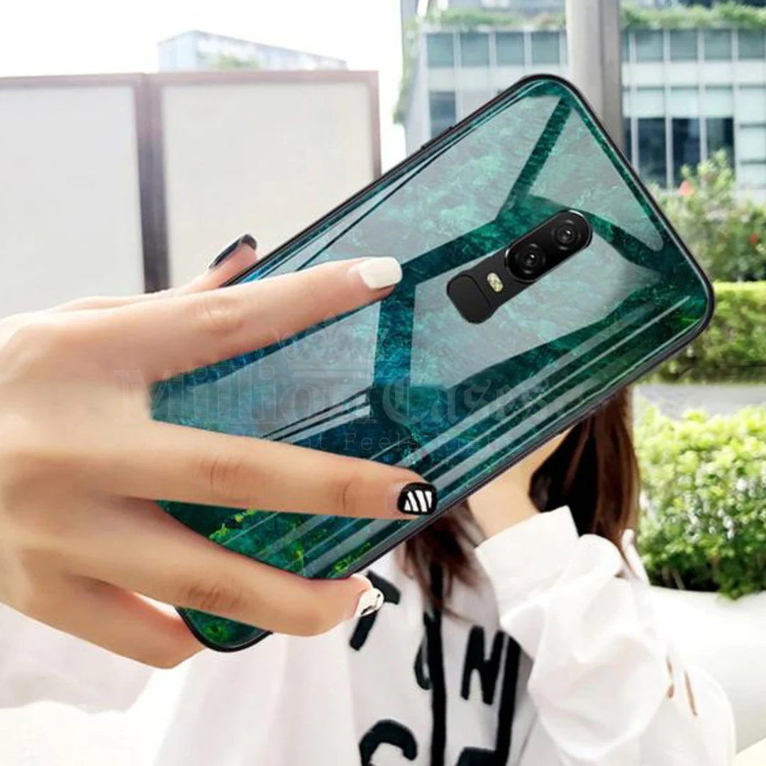 OnePlus 6 Soothing Sea Pattern Marble Glass Back Case - Image 3
