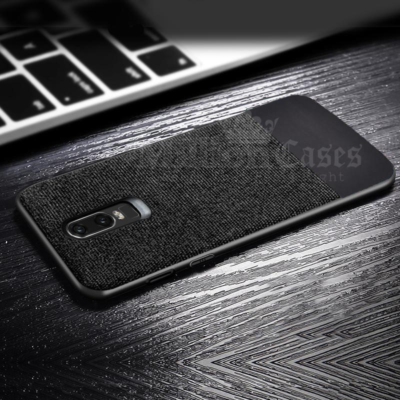 OnePlus 6 Two-tone Leather Textured Matte Case - Image 6