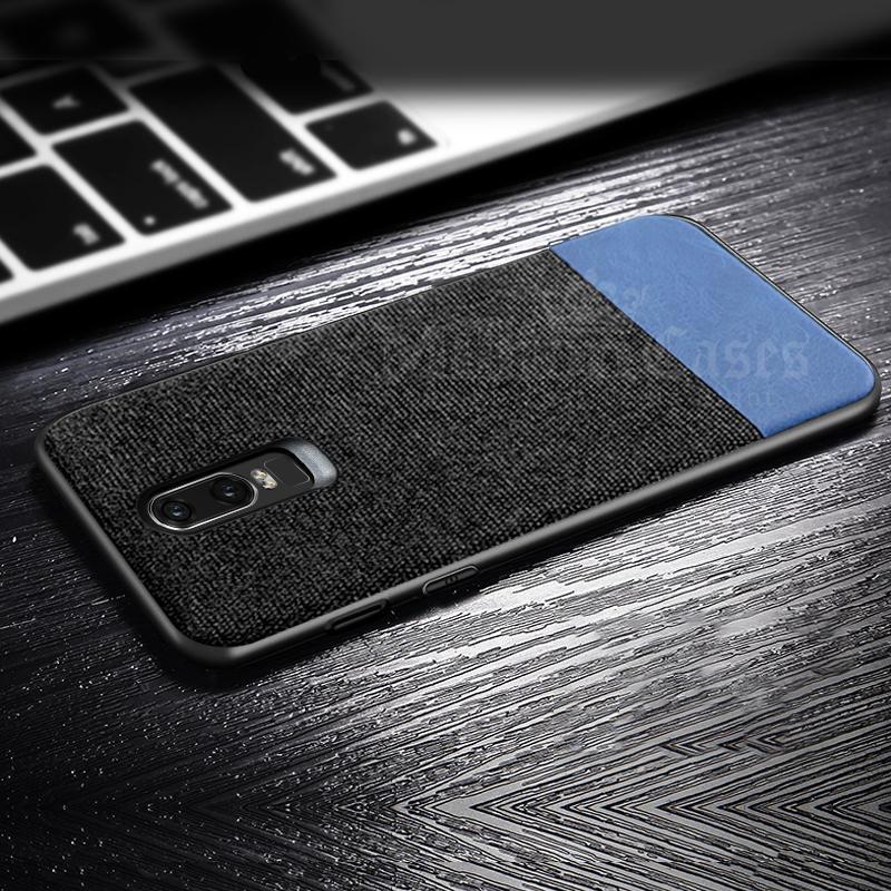 OnePlus 6 Two-tone Leather Textured Matte Case - Image 7