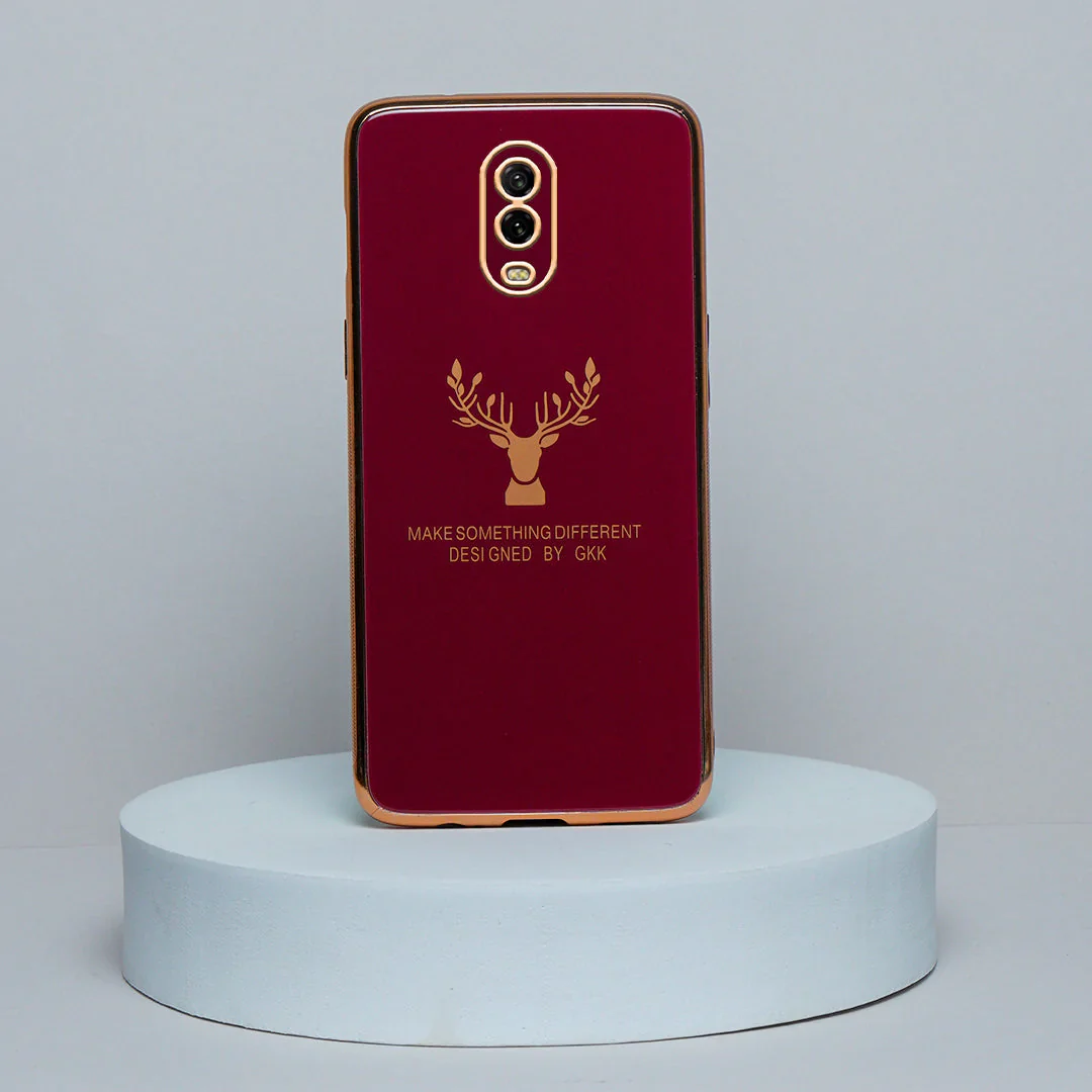OnePlus 6T (3 in 1 Combo) Reindeer Pattern Glass Case + Tempered Glass + Camera Lens Protector - Image 3