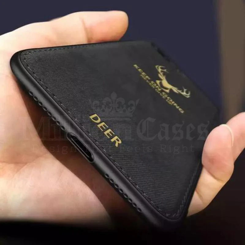 OnePlus 6T Luxury Gold Textured Deer Pattern Soft Case - Image 4