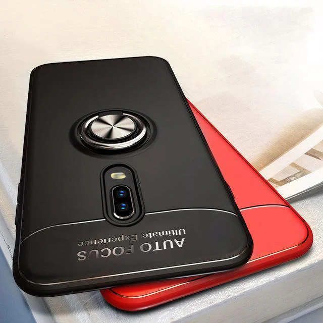 OnePlus 6T Metallic Ring Holder Matte Case - Image 4