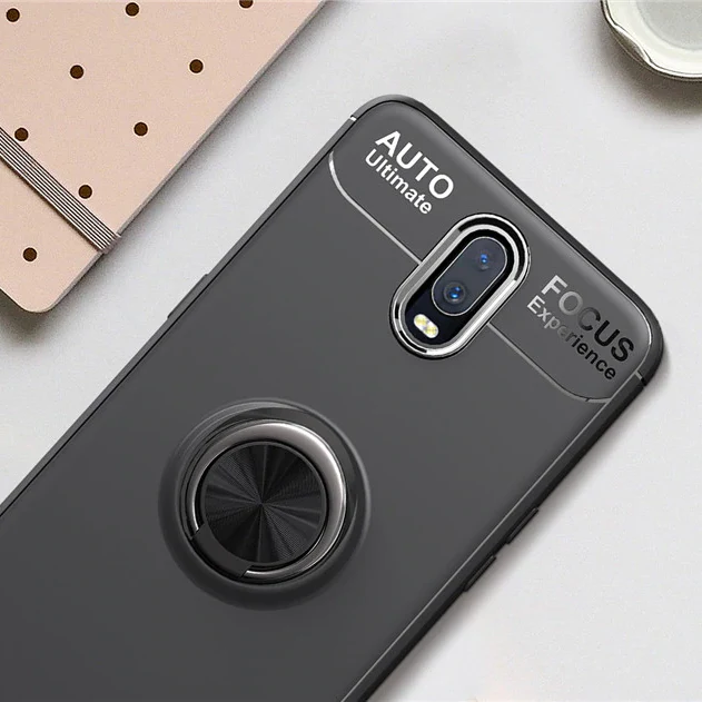 OnePlus 6T Metallic Ring Holder Matte Case - Image 7