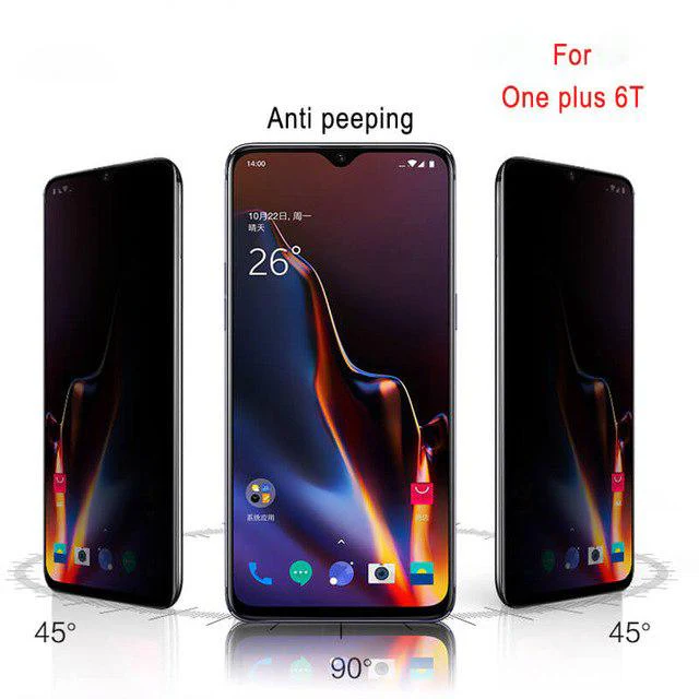 OnePlus 6T Privacy Tempered Glass Screen Protector [Anti-Spy Glass] - Image 4