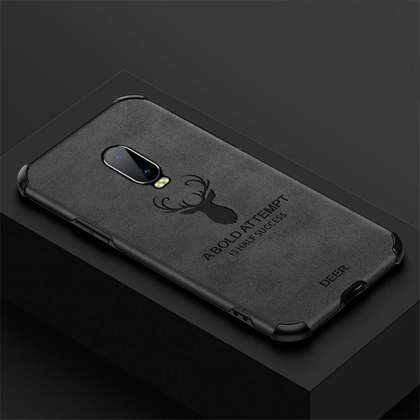 OnePlus 6T Shockproof Deer Leather Texture Case - Image 3
