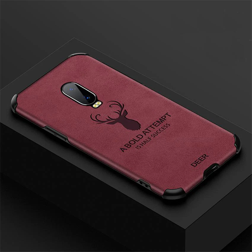 OnePlus 6T Shockproof Deer Leather Texture Case - Image 6