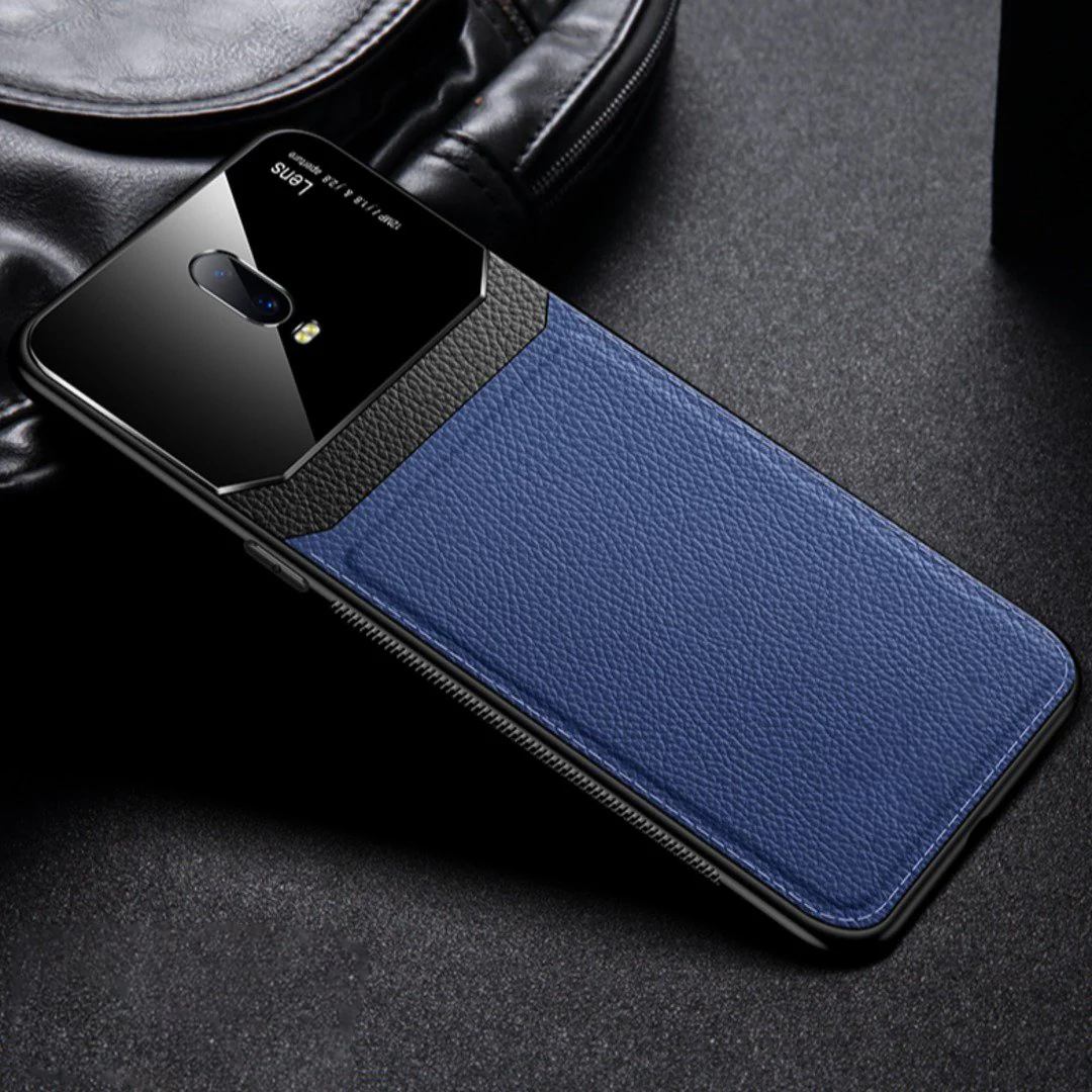 OnePlus 6T Sleek Slim Leather Glass Case - Image 4