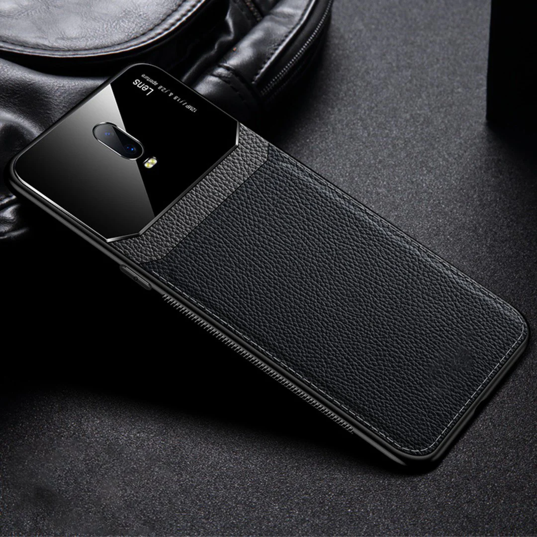 OnePlus 6T Sleek Slim Leather Glass Case - Image 7