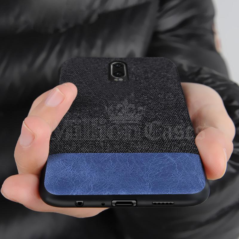 OnePlus 6T Two-tone Leather Textured Matte Case - Image 6