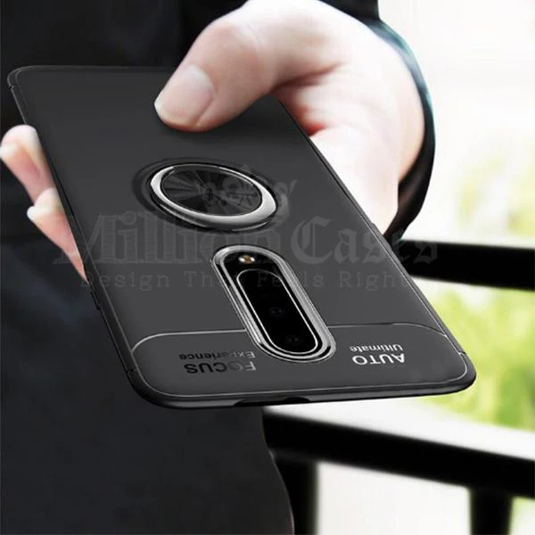 OnePlus 7/7 Pro Metallic Finger Ring Holder Matte Case - Image 2
