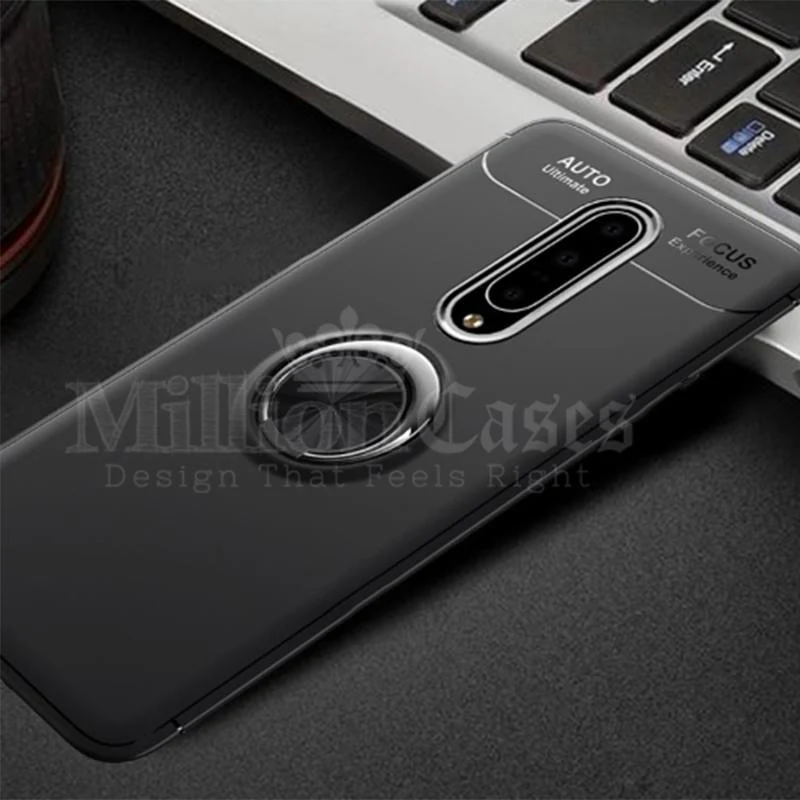 OnePlus 7/7 Pro Metallic Finger Ring Holder Matte Case - Image 5