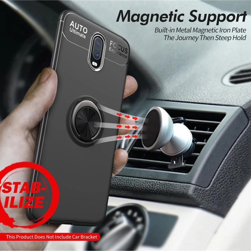 OnePlus 7 Metallic Finger Ring Holder Matte Case - Image 11