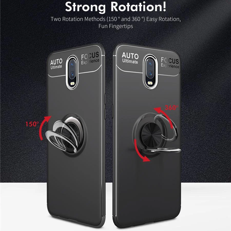 OnePlus 7 Metallic Finger Ring Holder Matte Case - Image 5