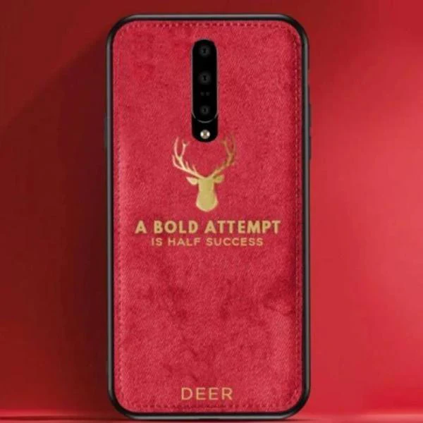 OnePlus 7 Pro Luxury Gold Textured Deer Pattern Soft Case - Image 6
