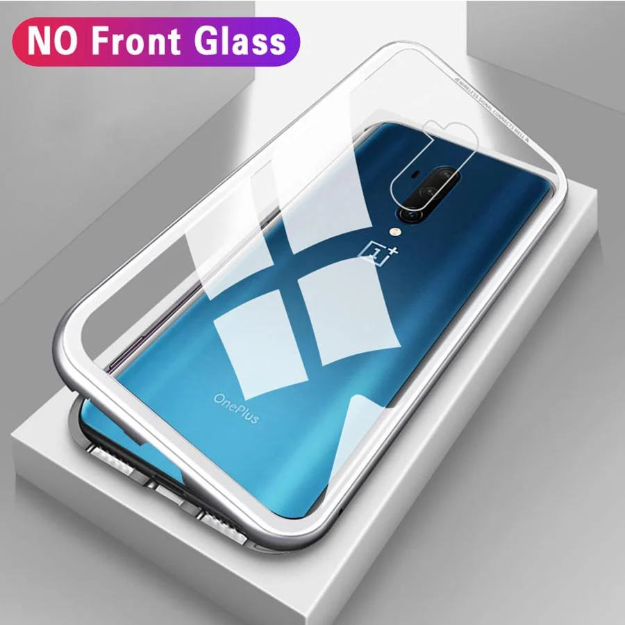 OnePlus 7T (2 in 1 Combo) Electronic Auto-Fit Magnetic Glass Case + Tempered Glass - Image 4